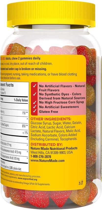 Nature Made Fish Oil Gummies, 150 3s 57 57 mg,