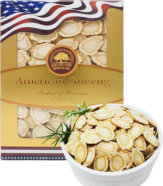 American Ginseng Slices from Wisconsin (Sliced 1 Box 4 Ounces)