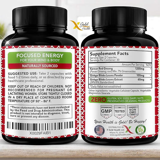 Korean Red Panax Ginseng 1200mg +