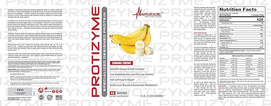 Metabolic Nutrition, Protizyme, 100% Whey Protein 24 Essential 4 Pound (52 ser)