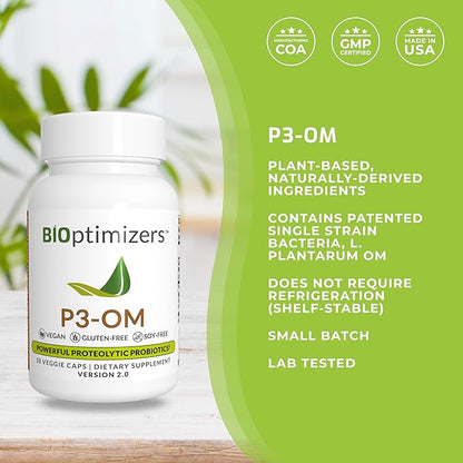BiOptimizers P3-OM Proteolytic Prebiotics & Probiotics (30 Vegan