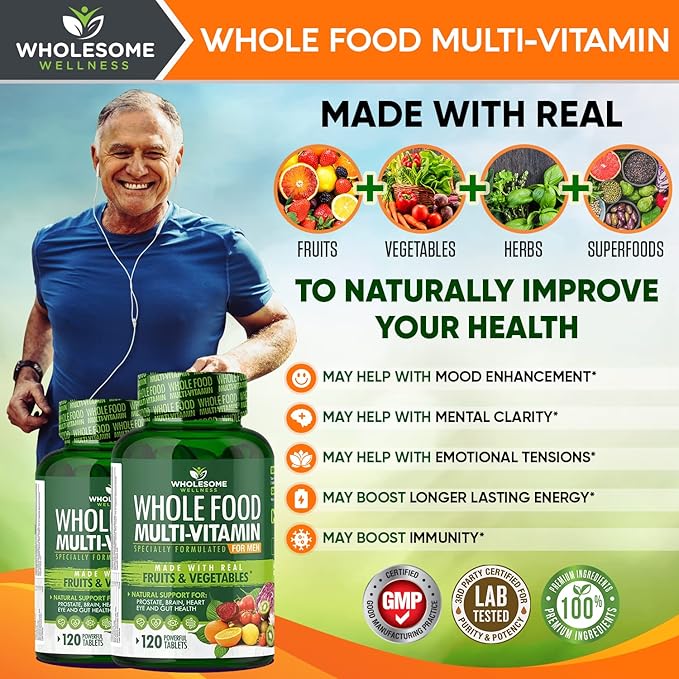 Whole Food Multivitamin for Men 120 Tablets