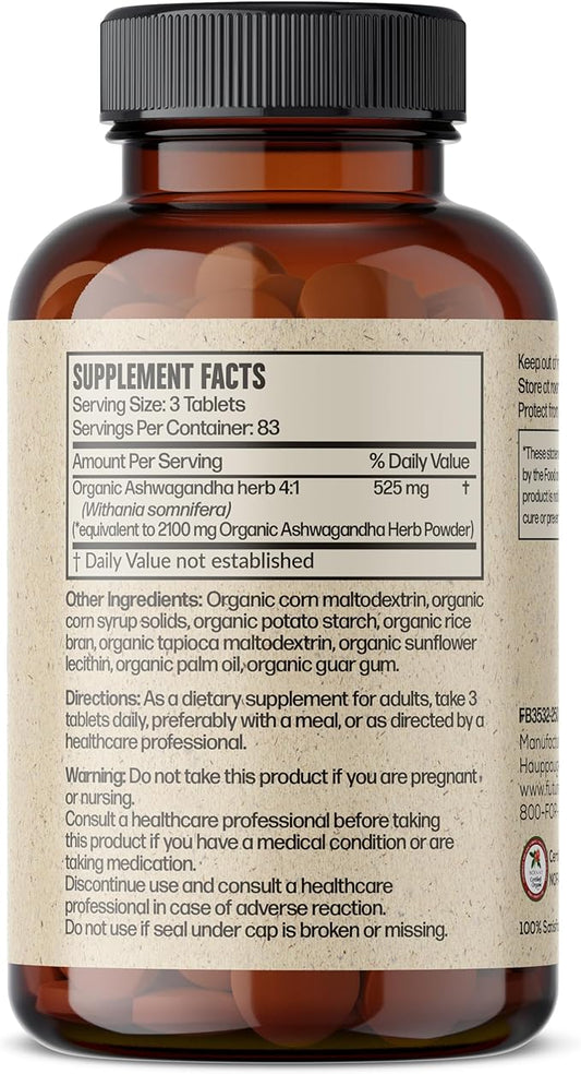 Futurebiotics Certified Organic Ashwagandha Stress Mood 250 Organic