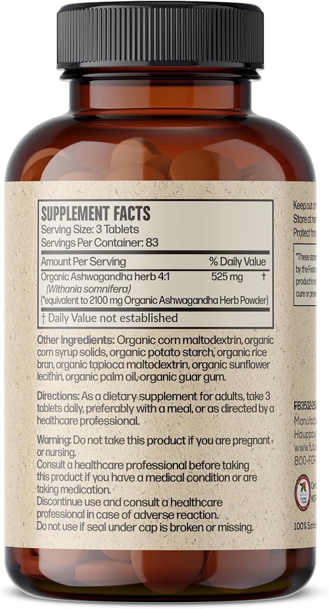 Futurebiotics Certified Organic Ashwagandha Stress Mood 250 Organic