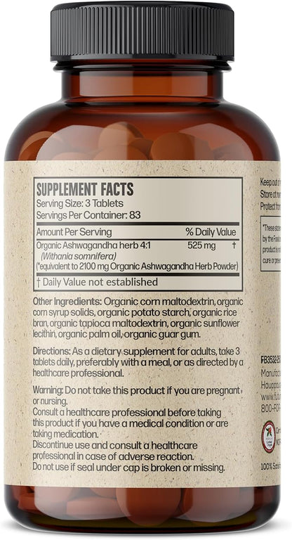 Futurebiotics Certified Organic Ashwagandha Stress Mood 250 Organic