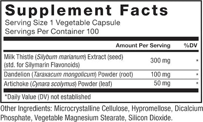 FORCE FACTOR Milk Thistle Liver Support 300mg Silymarin 100 Vegetable