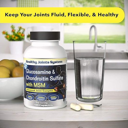 Glucosamine Chondroitin Sulfate with MSM Capsules 180 Count