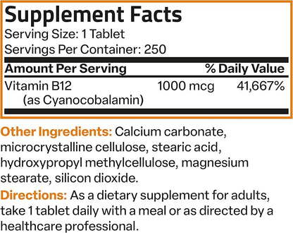 Bronson Vitamin B12 1000 mcg (B12 250 Count