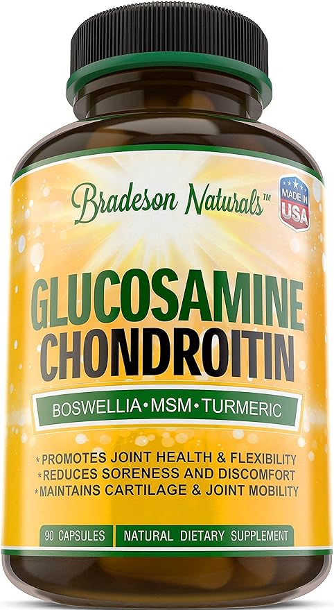 Joint Supplement with Glucosamine Chondroitin Turmeric 90 Capsules.