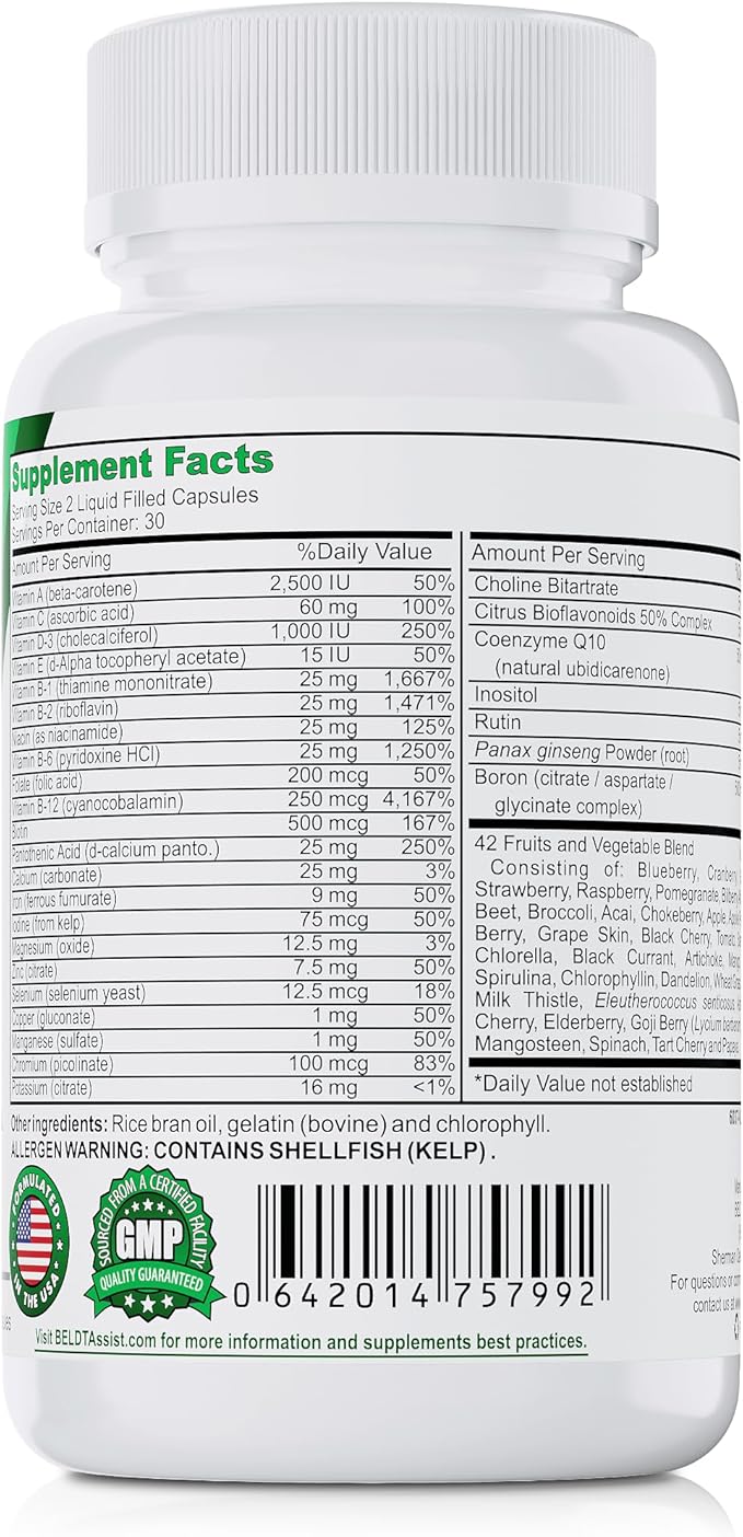 PRIZM Multivitamin for Men and Women 29 Vitamins 42 Fruits B6 B12-60 B12-60 Liquid