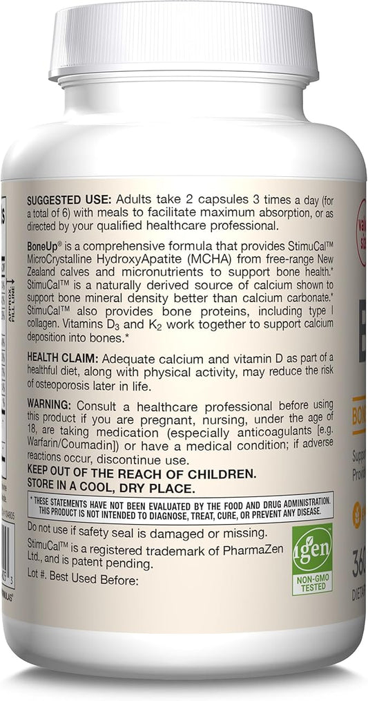 Jarrow Formulas BoneUp 360 Capsules 180 Servings D3, K2 K2 (as MK-7) & 1000 mg