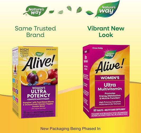 Nature's Way Alive! Women's Daily Ultra B12, 60 60 Tablets