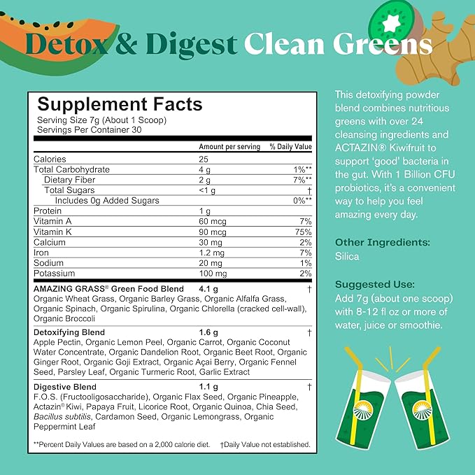 Amazing Grass Greens Superfood Detox & 30 Servings