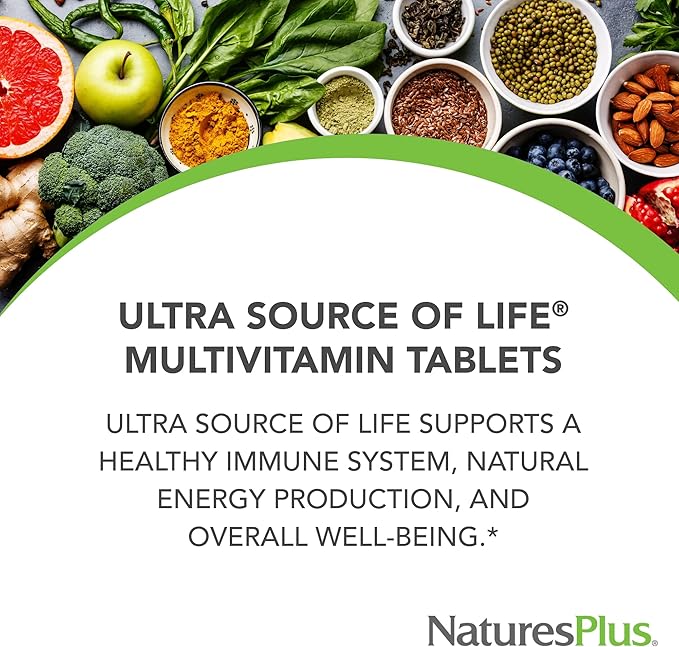 Natures Plus Ultra Source of Life Multivitamin 90 Tablets D3 - 30 Servings
