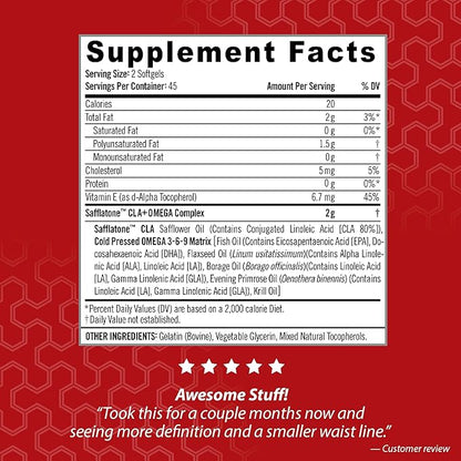 iSatori Ultra CLA 3 6 6 9 9 Safflower 90 Softgels