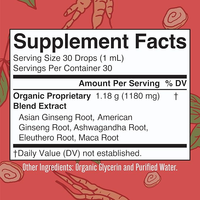 MaryRuth Organics Herbal Supplement for Brain Function 1 Fl