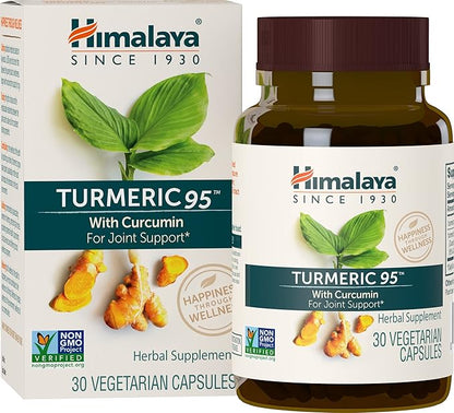 Himalaya Turmeric 95 Supplement with Curcumin/Curcuminoids, 600 mg, 30 Capsules, 30 Day