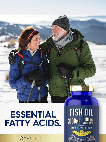 Carlyle Fish Oil 3000mg 900mg Omega 3 | 200 Softgels