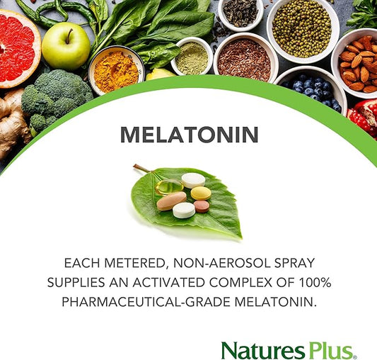 Natures Plus Melatonin Lipoceutical Spray 1.5 mg, 2 fl B6 and 80 Servings