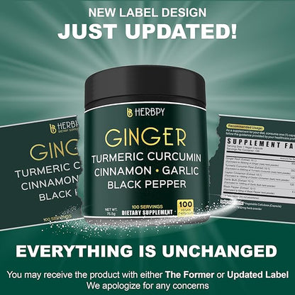5in1 Ginger Supplement 7550mg with Ceylon 100 Vegan