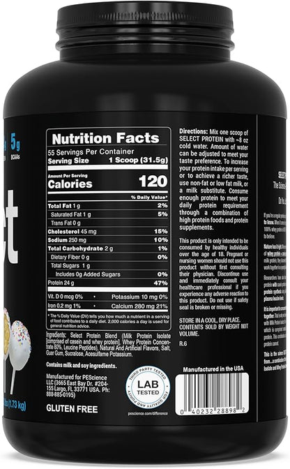 PEScience Select Low Carb Protein Powder, 55 Serving,