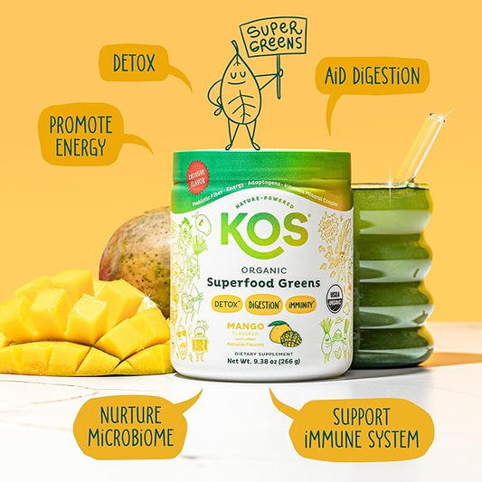 KOS Organic Superfood Greens Powder 28 Servings