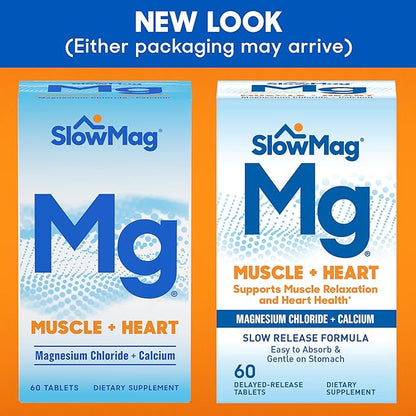 SlowMag Muscle + Heart Magnesium Chloride 60 Count