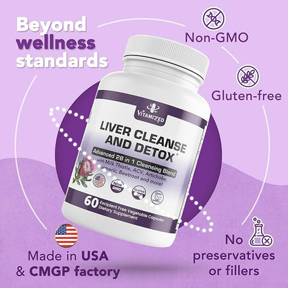 Liver Cleanse Detox & Repair Fatty 28-in-1 Advanced 60 Pills