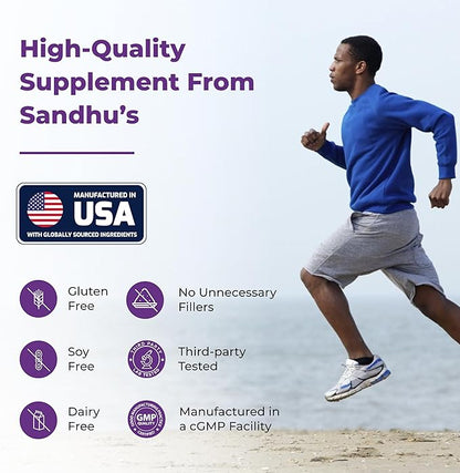 Sandhu's Quercetin with Bromelain 1000mg Per Serving 120 Count Vegetarian Capsules Bioflavonoids Supplement Complex Supports Immune, Cardiovascular & Respiratory Health