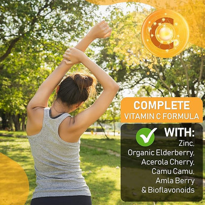 Liposomal Vitamin C with Zinc Capsules Support,1500mg/Serving 3 3 Month