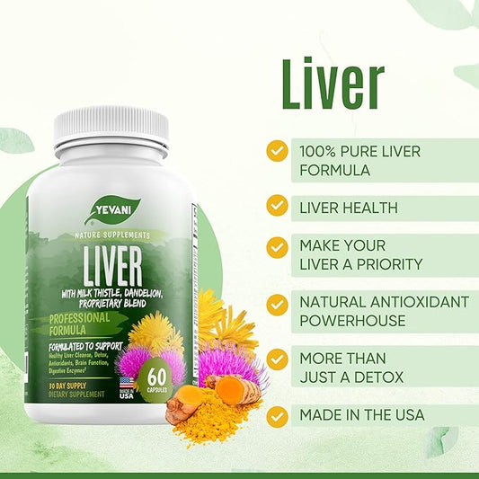 100% Pure Liver Cleanse Detox Support Formula