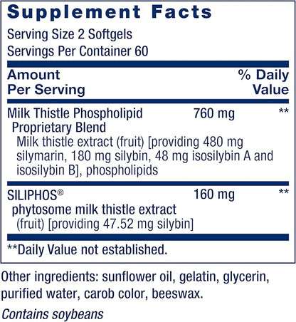 Life Extension Advanced Milk Thistle 120 30 Softgels