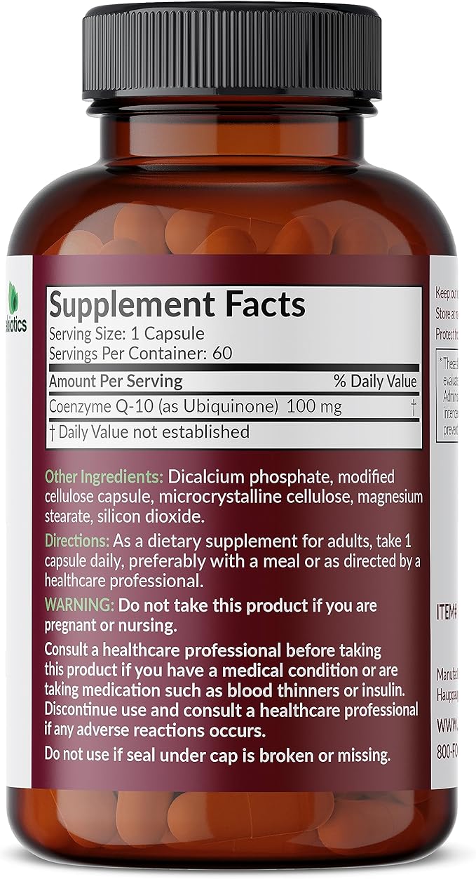 Futurebiotics CoQ10 100 MG Cellular Energy 60 Vegetarian