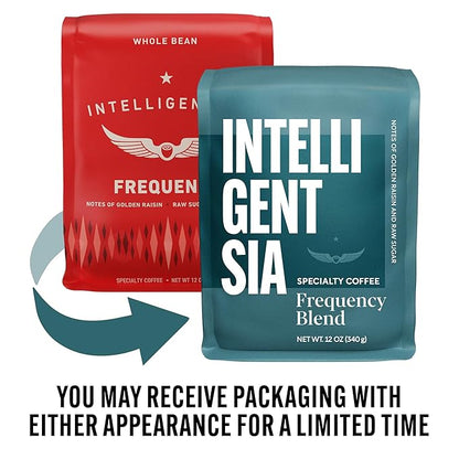 Intelligentsia Coffee, Medium Roast Whole Bean Coffee - Frequency Blend 12 Ounce Bag with Flavor Notes of Golden Raisin, Raw Sugar and Molasses