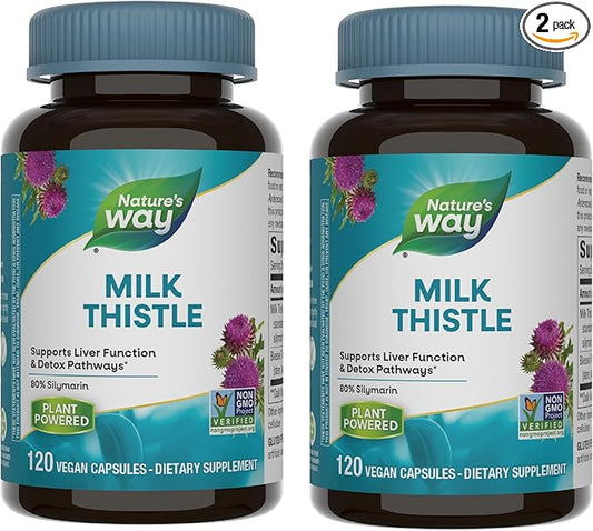 Nature's Way Milk Thistle Premium Blend 80% Silymarin 120 Capsules