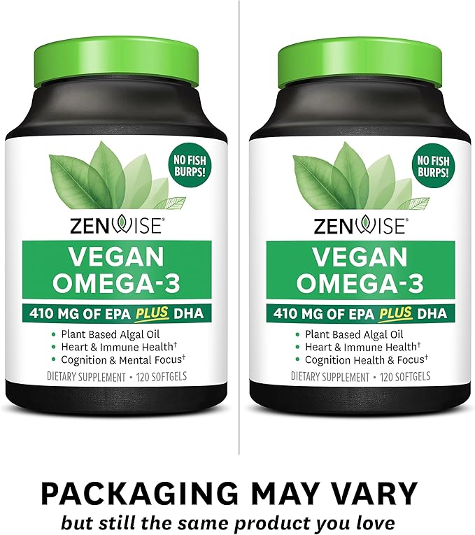 Zenwise Health Vegan Omega 3 Omega-3 from 120 Count