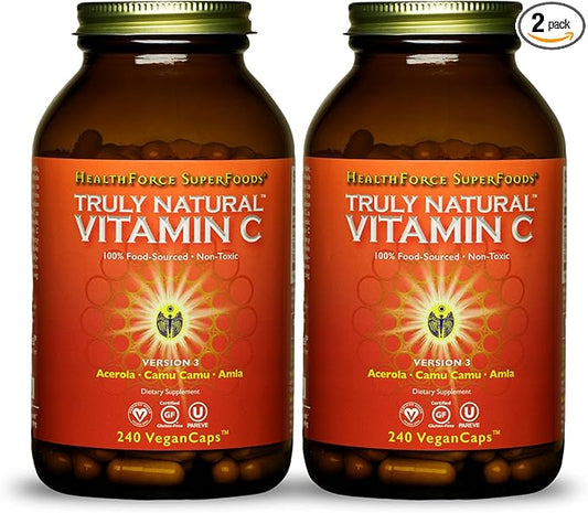 HEALTHFORCE SUPERFOODS Truly Natural Vitamin C 240 Vegan 60 Servings 2)