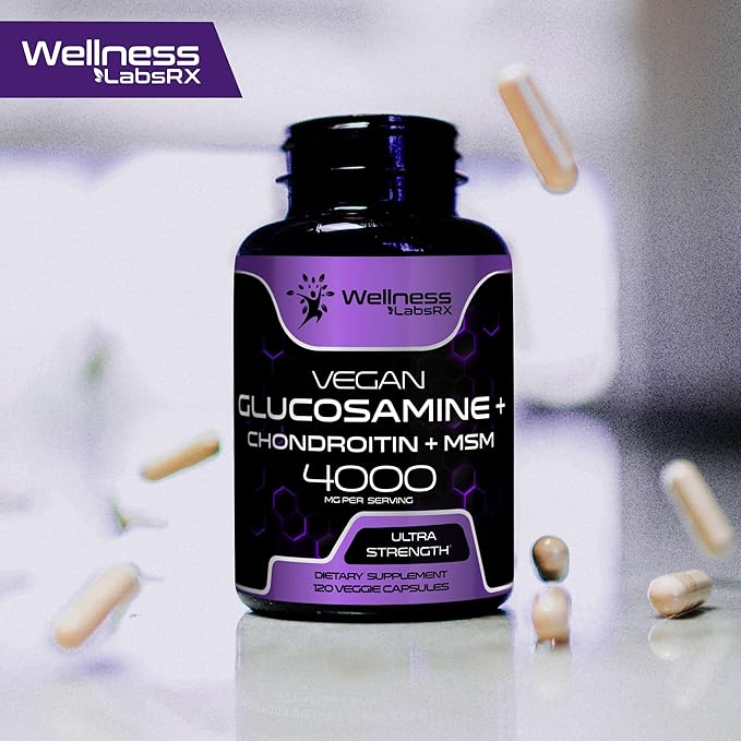Glucosamine Chondroitin MSM Capsules, Supports Healthy 120 Count 2 Packs