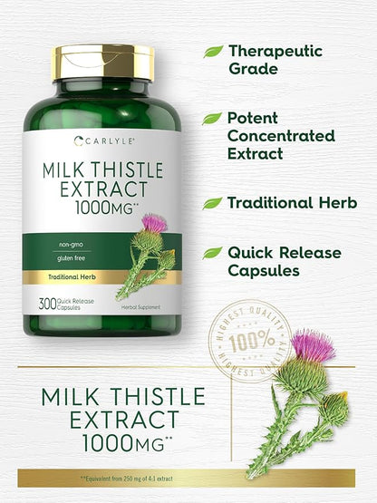 Carlyle Milk Thistle 1000mg 300 Capsules
