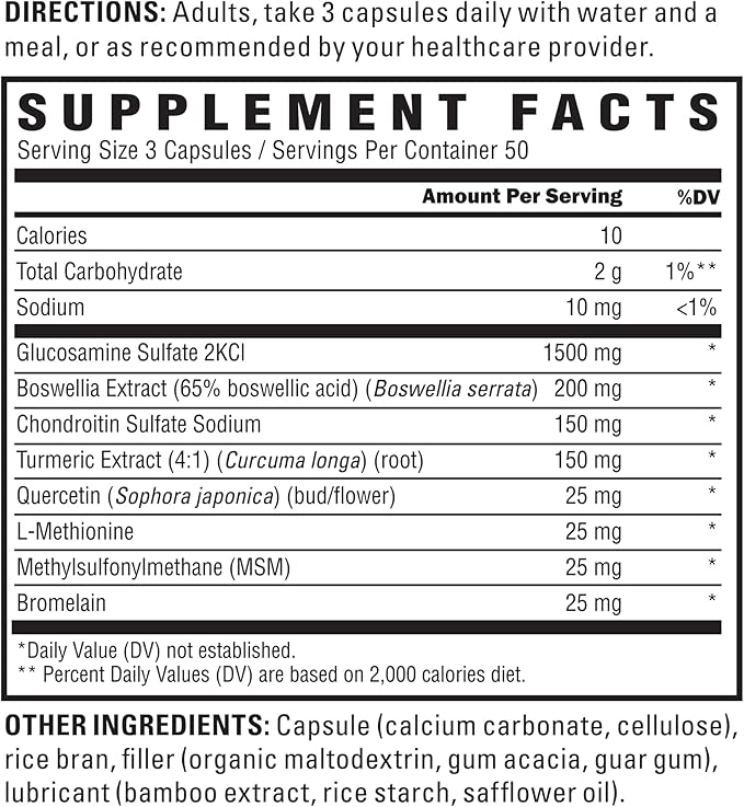 U.S. Doctors' Clinical Glucosamine Chondroitin [50 Day 150 Count]