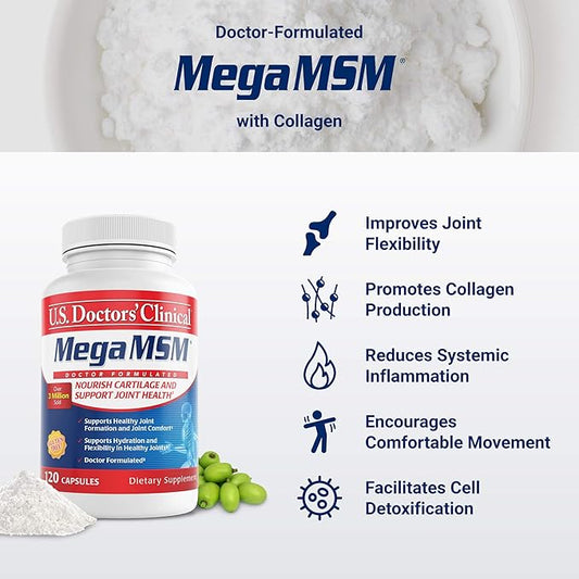 U.S. Doctors’ Clinical Mega MSM Daily (1 Month 120 Capsules)