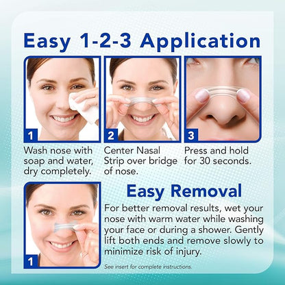 Nasal Breathing Strips, Clear Large 30 ct