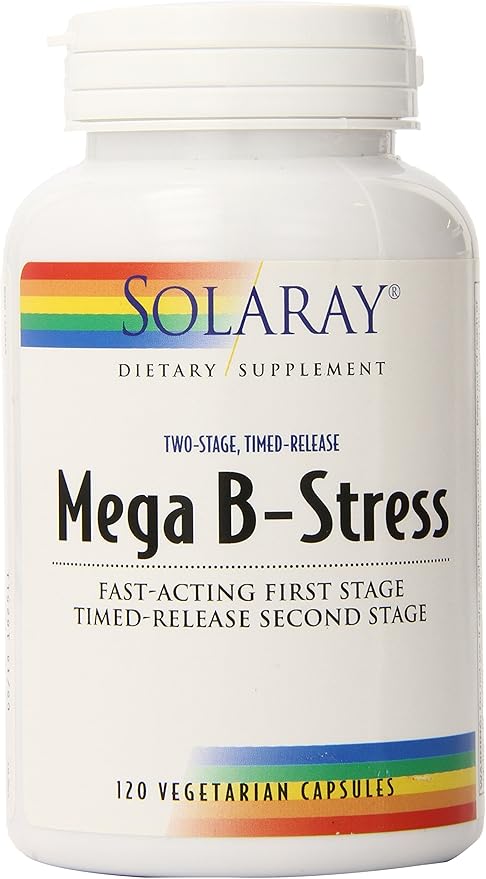 Solaray Mega B Stress Two Stage 120 Count