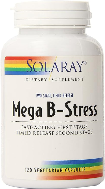 Solaray Mega B Stress Two Stage 120 Count