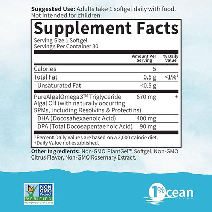 Garden of Life Dr. Formulated Prenatal 3 Supplement 400mg DHA 3 in 3 for 30 Softgels