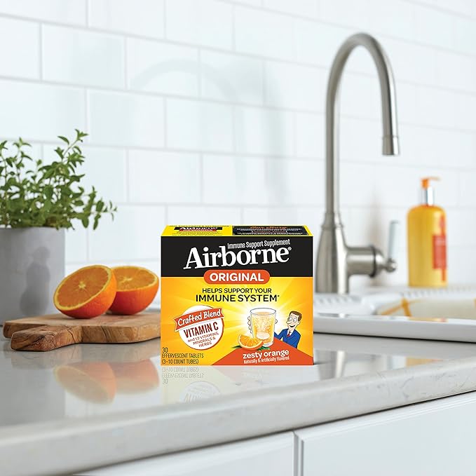 Airborne 1000mg Vitamin C with Zinc, 30 Fizzy