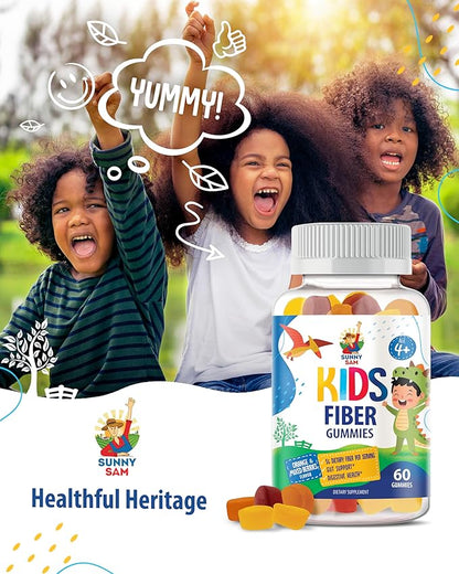 SUNNY SAM Fiber Gummies for Kids & Adults - Fiber Chewable Immunity Gummy