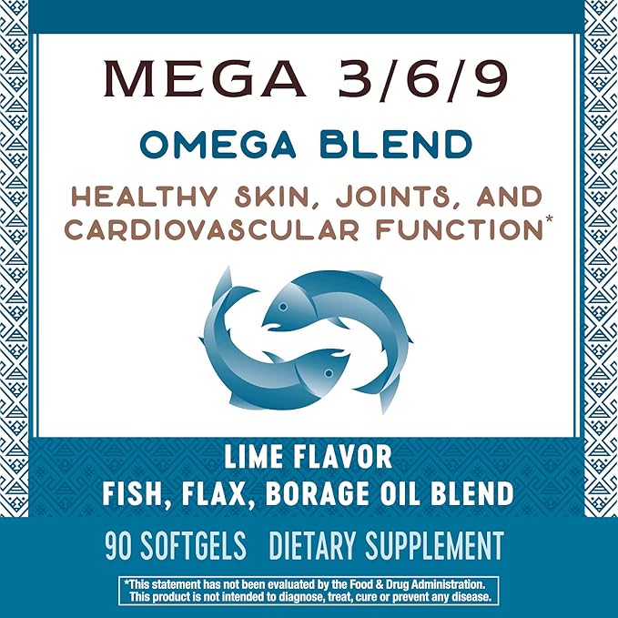 Nature's Way MEGA 3/6/9 Omega Blend, 90 Count