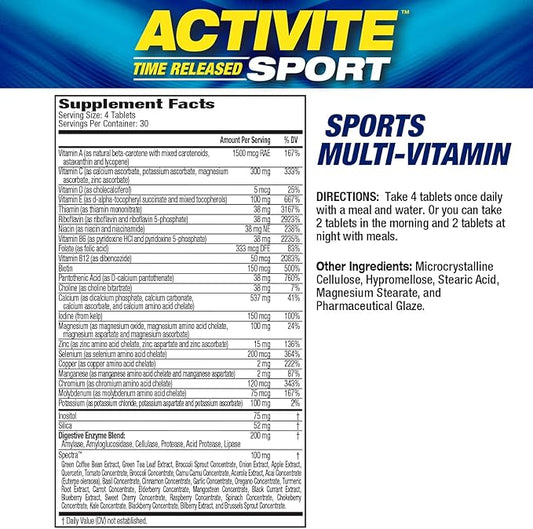 MHP Activite Sport Multi Vitamin, 25 120 Tablets