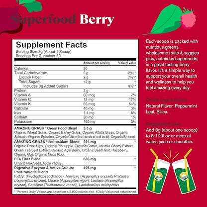 Amazing Grass Greens Superfood Powder: Greens 60 Servings